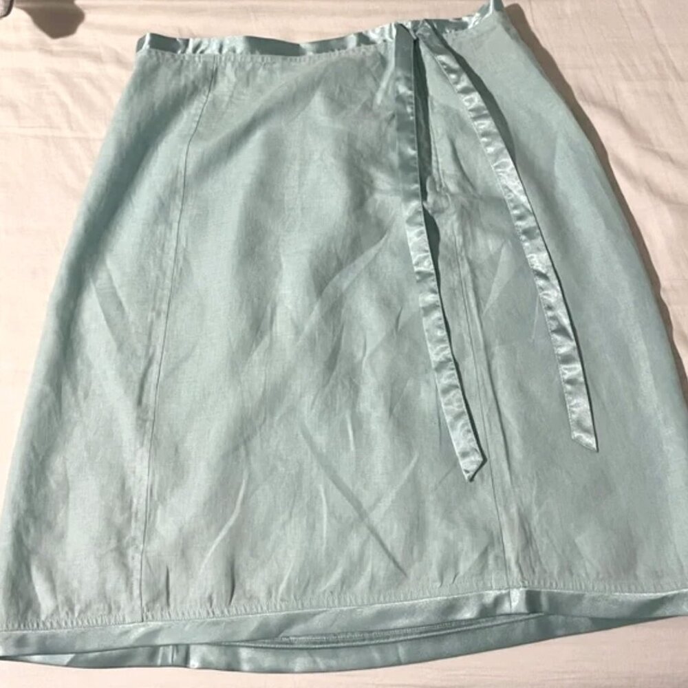 Aqua Blue Linnen Skirt Size 10